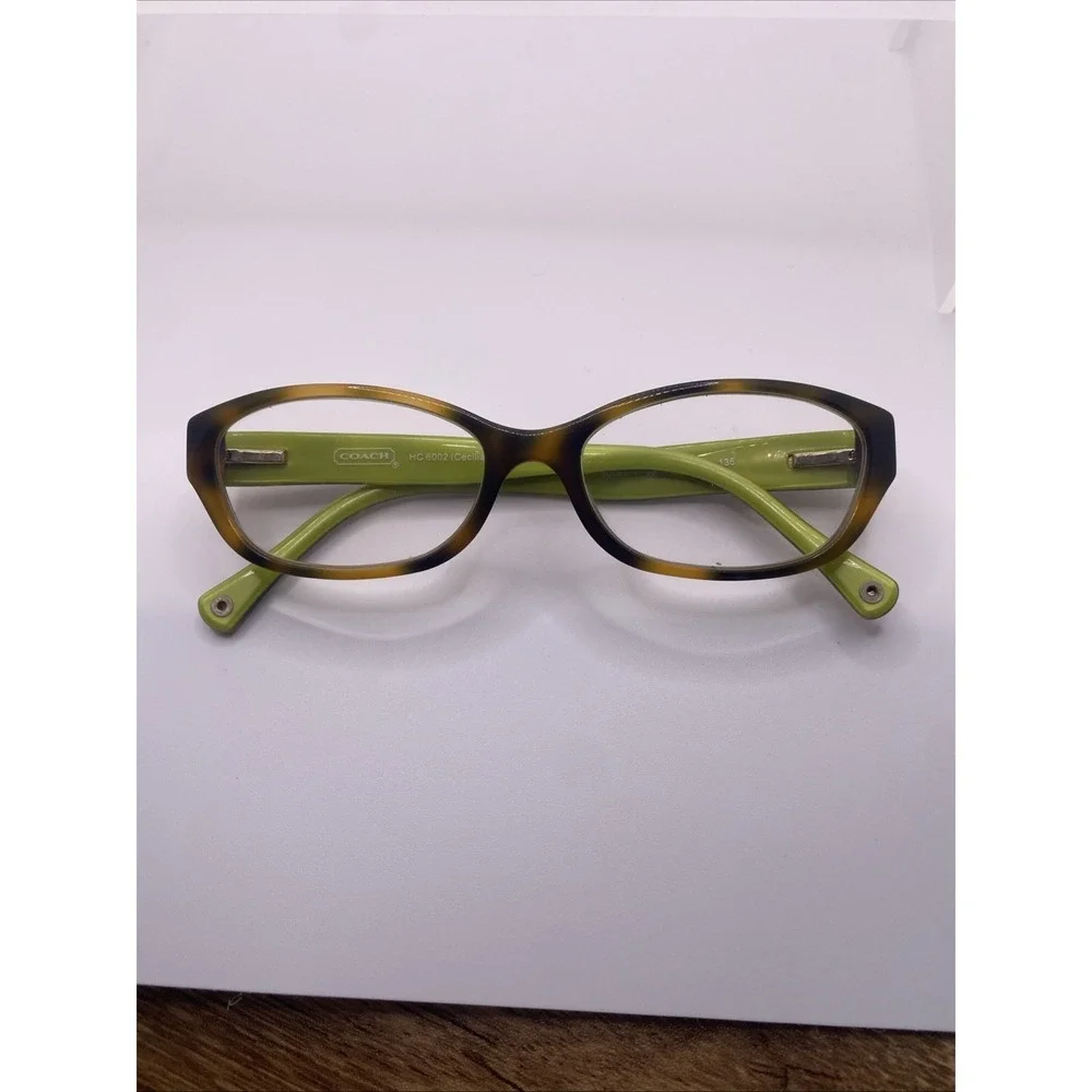 Coach Eyeglasses FRAMES ONLY HC 6002 Cecilia 51-16-135 Brown Tortoise Green 373